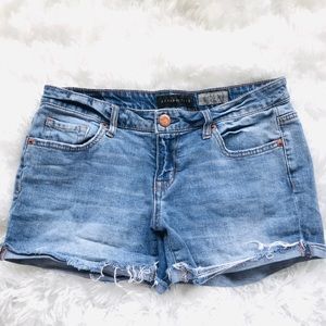 areopostale midi denim shorts